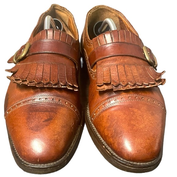 Cole Haan Bragano Italy Brown Leather Dainite Buckle Loafers Size 12 - Picture 5 of 10